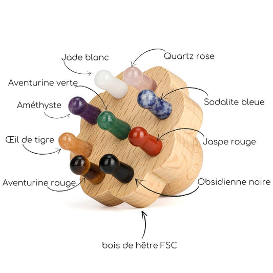Stenmassageborste - 9 mineraler Litoterapi
