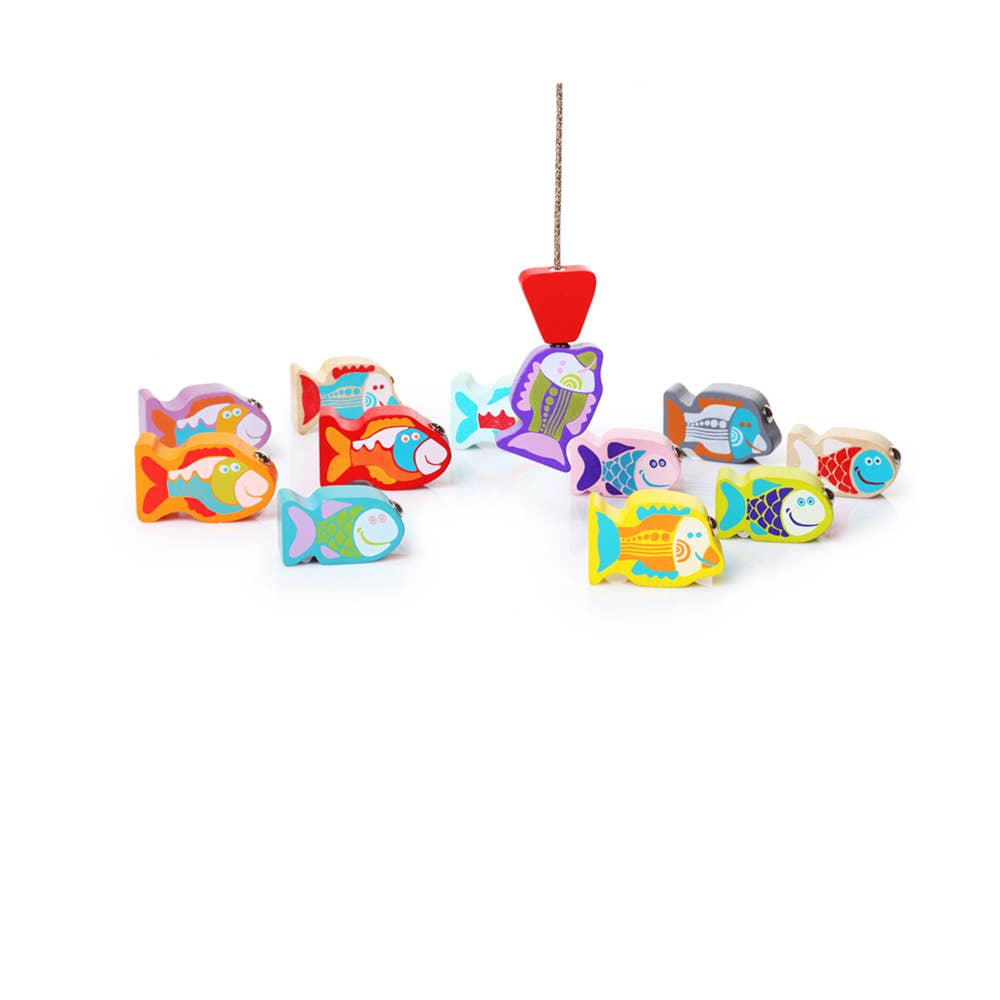 Cubika fiskespill i tre – 14 deler