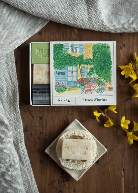 Gaveæske med 6 gæstesæber