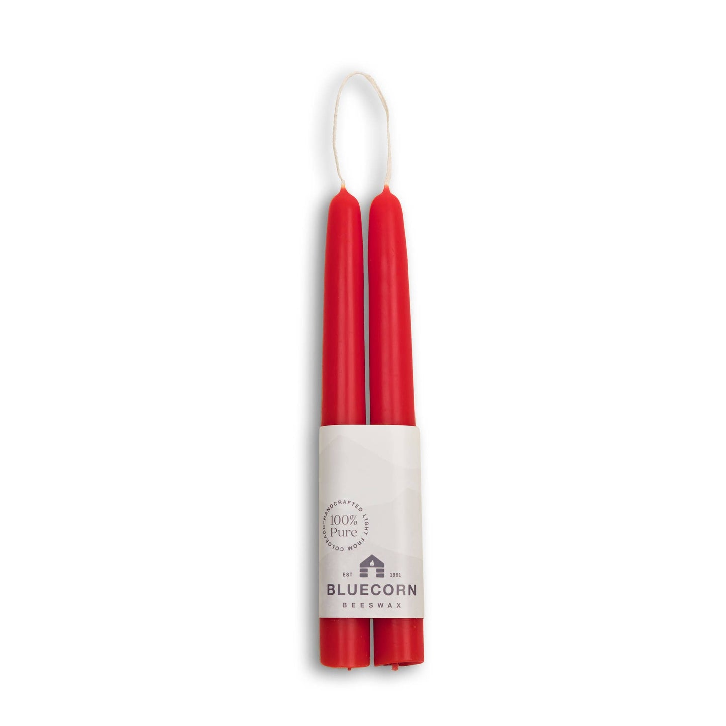 Handgjorda bivaxljus – droppfria – himmelsblå / 25 cm