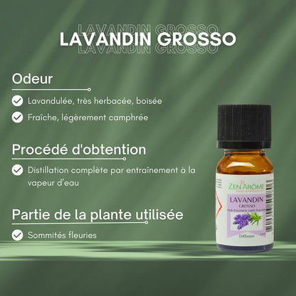 Lavandin Grosso eterisk olje – 100 % naturlig – 10 ml 🌿💜
