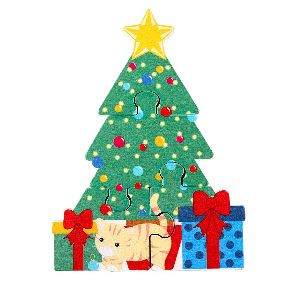 Julepuslespill i tre – juletre