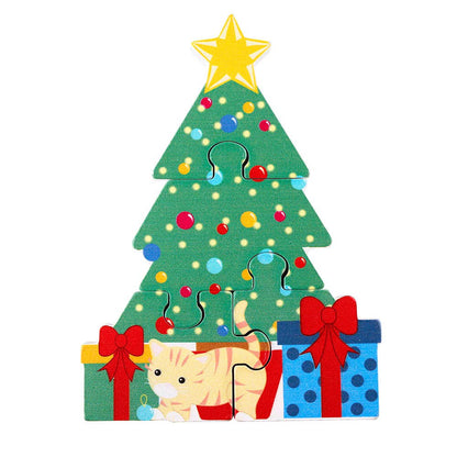 Julepuslespill i tre – juletre
