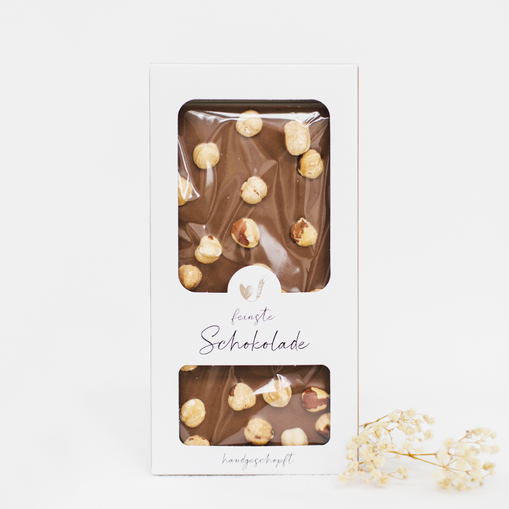 Vegansk sjokolade med ristede hasselnøtter
