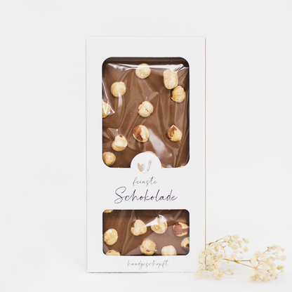 Vegansk sjokolade med ristede hasselnøtter