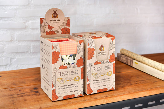 SuperBee – Sett med 3 bivoksark – blandet design. Forhåndsbestill, på lager 20.april