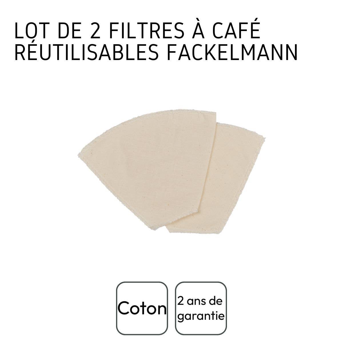 Gjenbrukbare kaffefilter i bomull – 2 stk