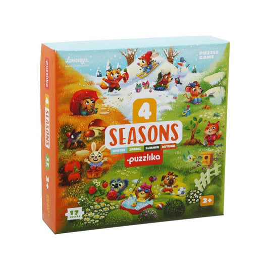 Cubika Puslespill – 4 Årstider – 17 deler 🍂❄️🌸☀️