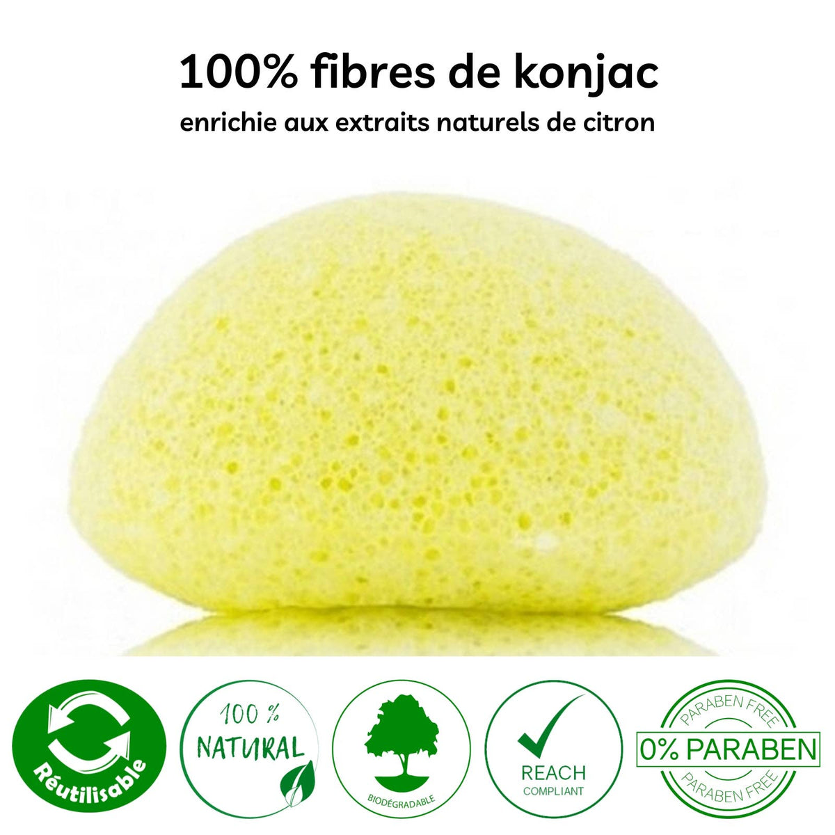 Konjac ansiktssvamp med bambuskull – 100 % naturlig