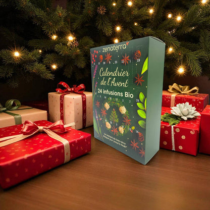 FORHÅNDSBESTILLING! Tell ned til jul med en adventskalender fylt med 24 økologiske, naturlige urteteer! 🌿✨