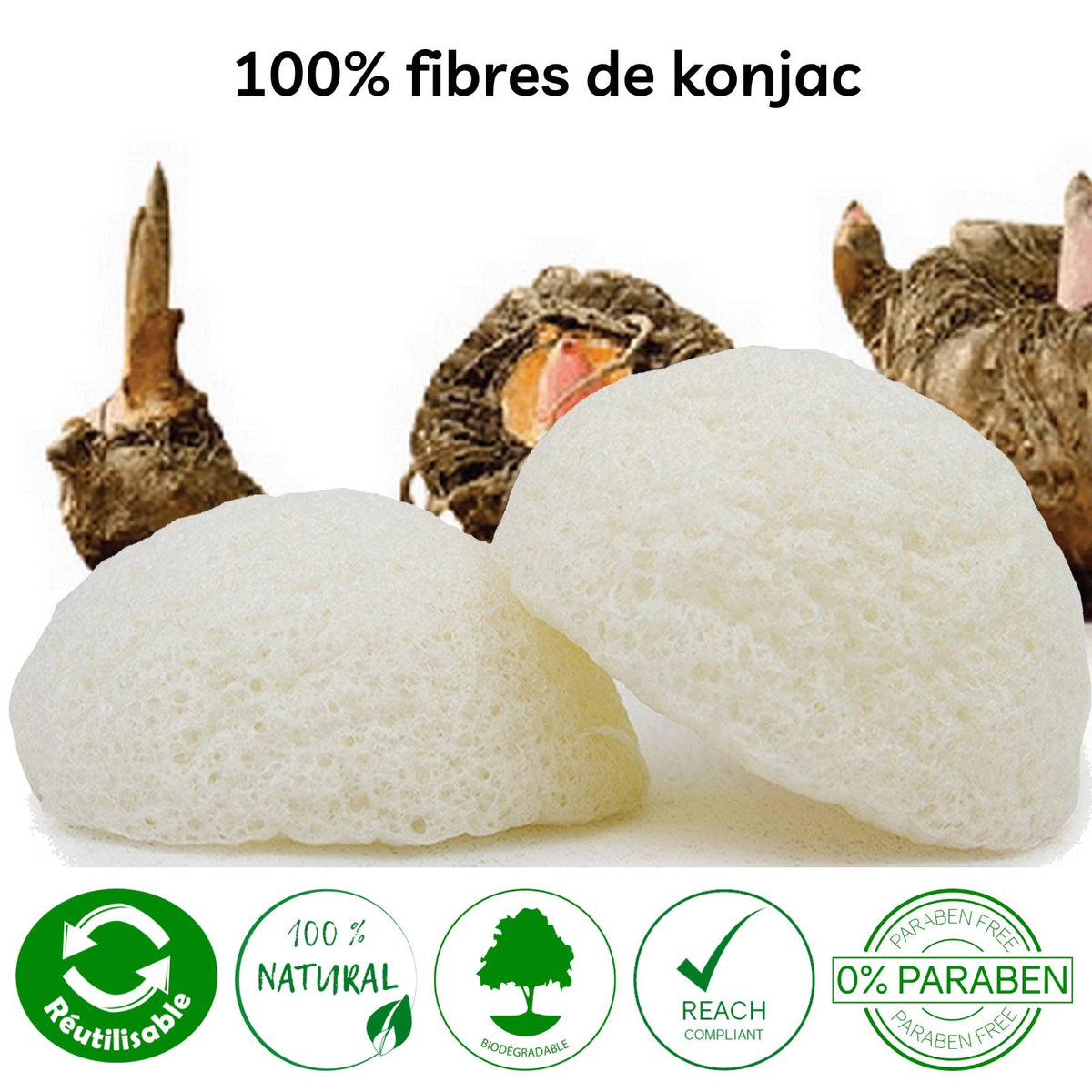 Konjac ansiktssvamp – 100 % naturlig, klassisk