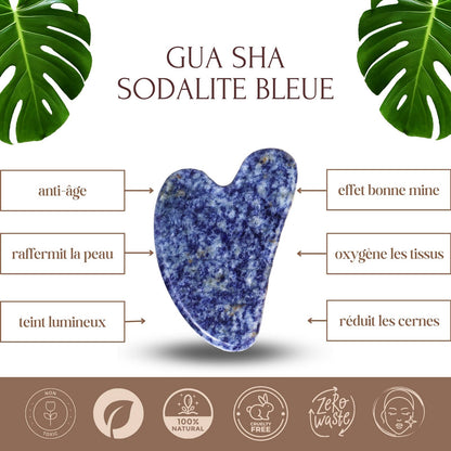 Gua Sha ansiktsmassasje i grønn jade