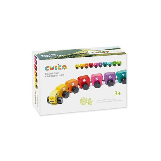 Cubika fargerik larve i tre – 10 deler