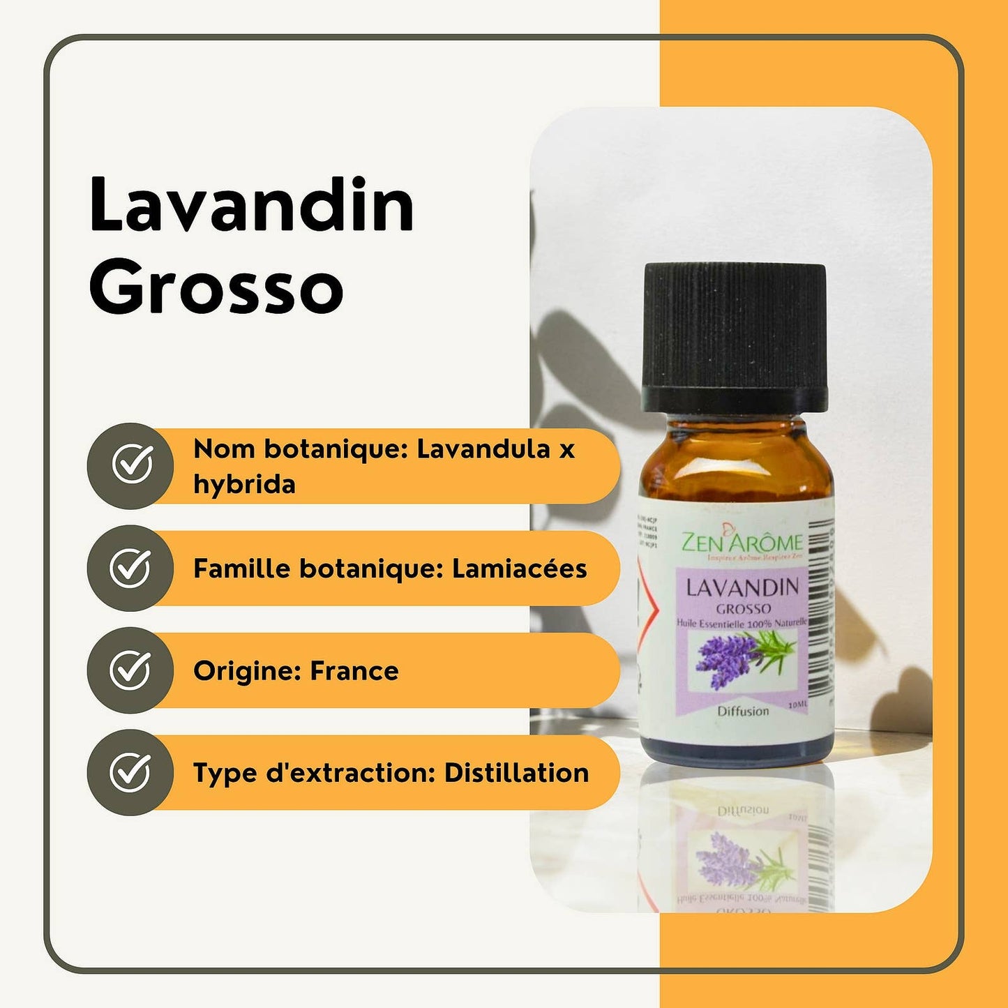 Lavandin Grosso eterisk olje – 100 % naturlig – 10 ml 🌿💜