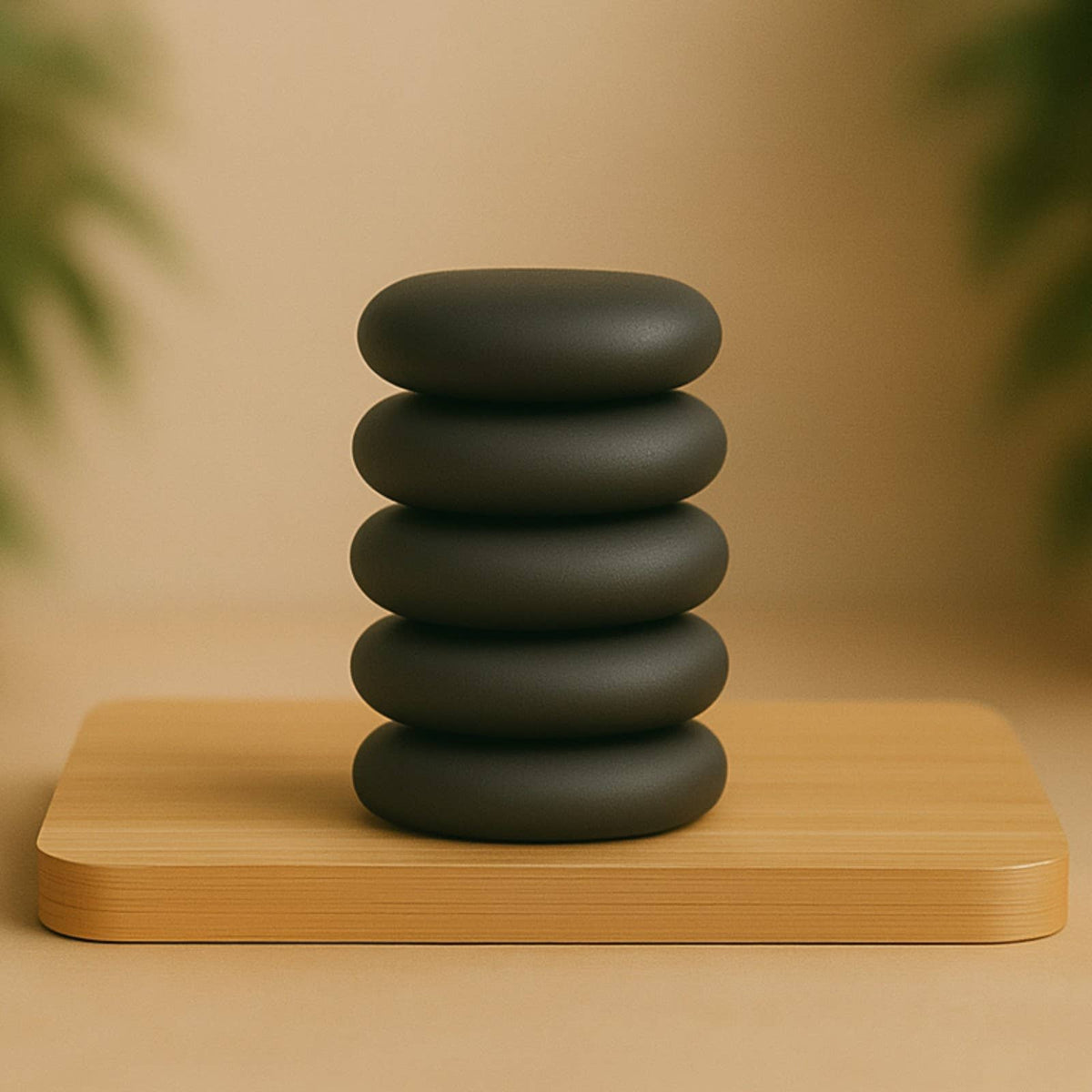 Massasjesteiner i basalt – 5 stk