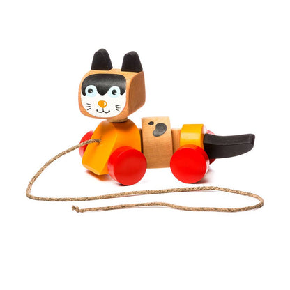 Cubika trekkleke i tre – katt