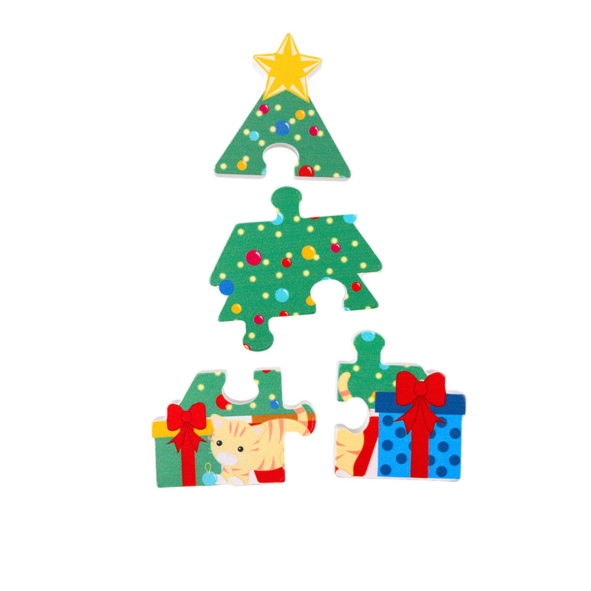 Julepuslespill i tre – juletre