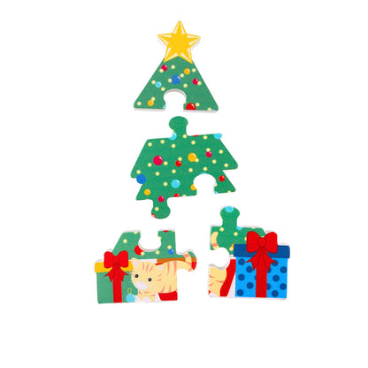 Julepuslespill i tre – juletre