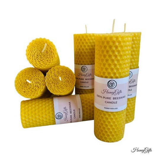 100 % rene, håndrullede bivokslys – honninglys: 7cm 🕯🍯