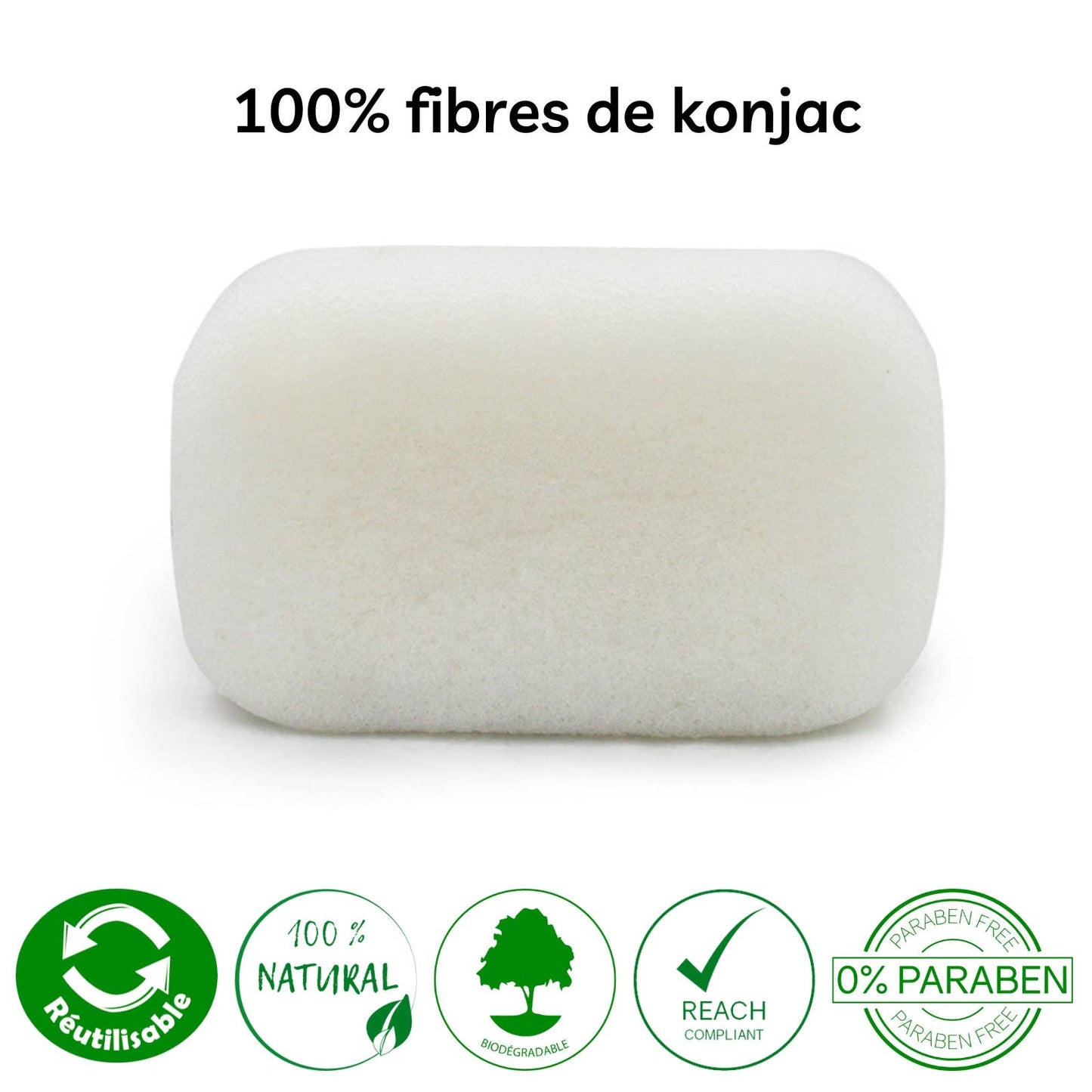 Konjac kropssvamp med grøn ler – 100% naturlig