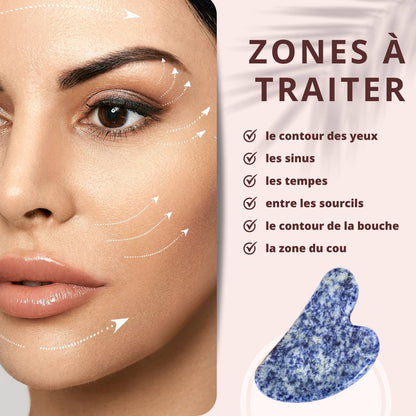 Gua Sha ansiktsmassasje i grønn jade
