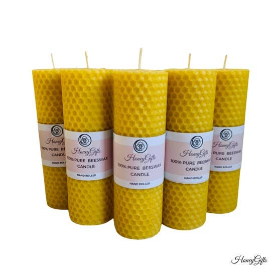 100 % rene, håndrullede bivokslys – honninglys: 7cm 🕯🍯