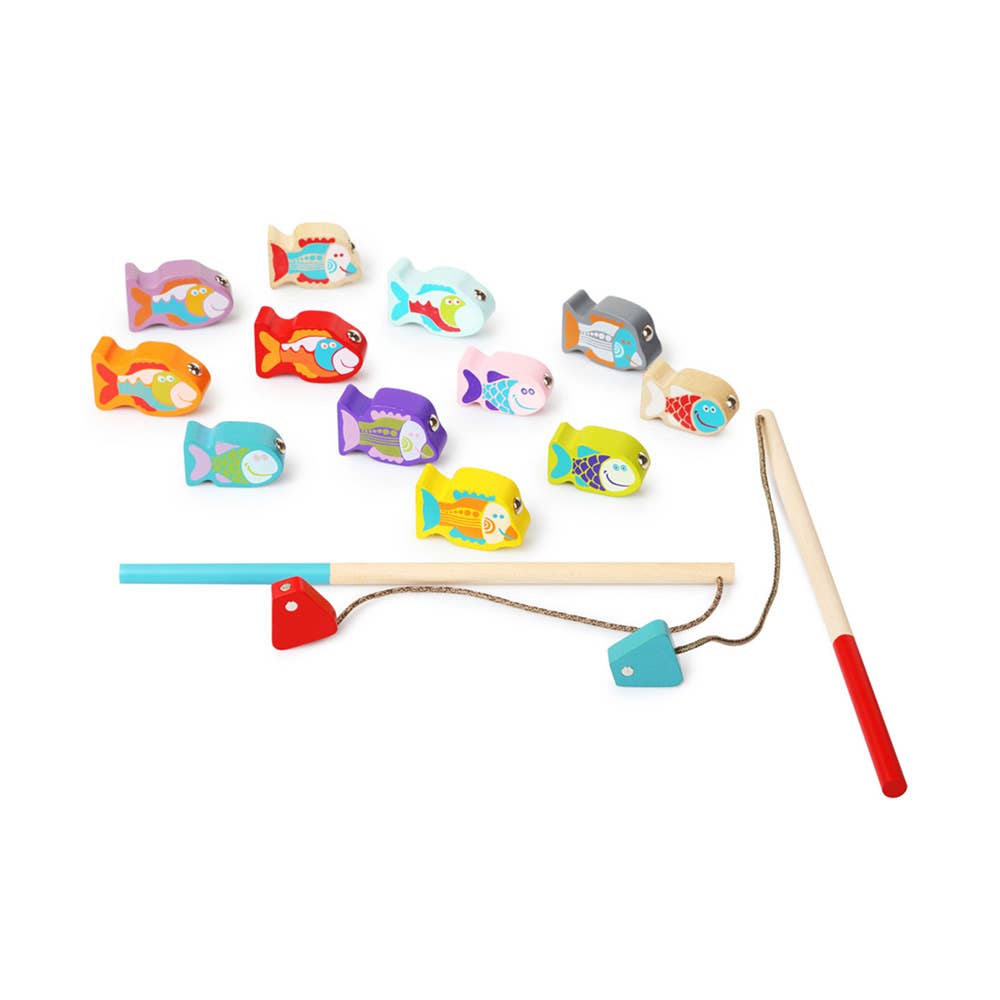 Cubika fiskespill i tre – 14 deler