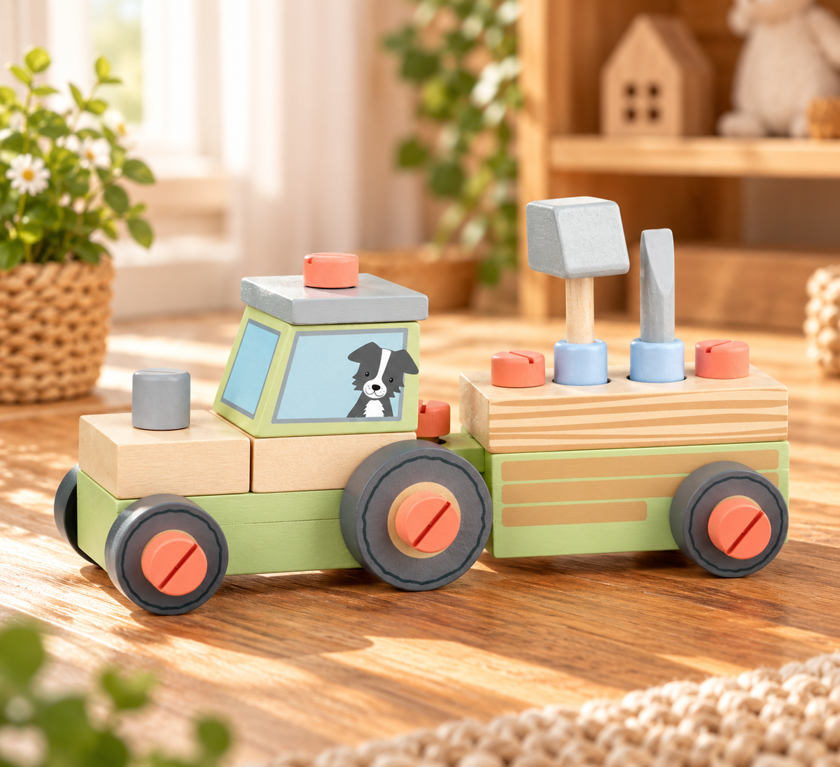 Traktor i tre – byggesett