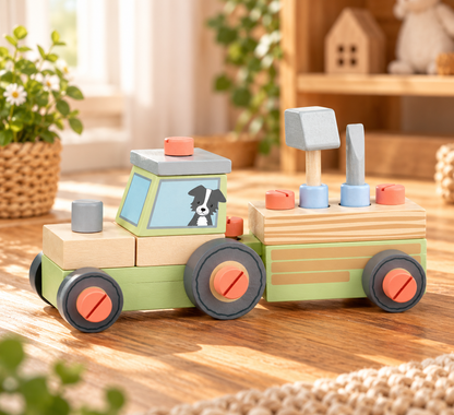 Traktor i tre – byggesett