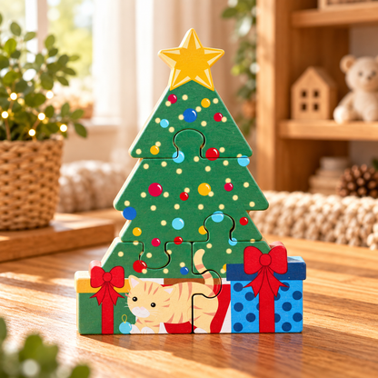 Julepuslespill i tre – juletre