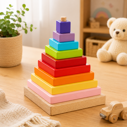 Cubika Trepyramide – 9 deler 🌈🧸