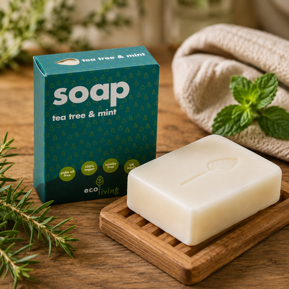 Håndlaget såpe – Tea Tree & Mint, 100 g