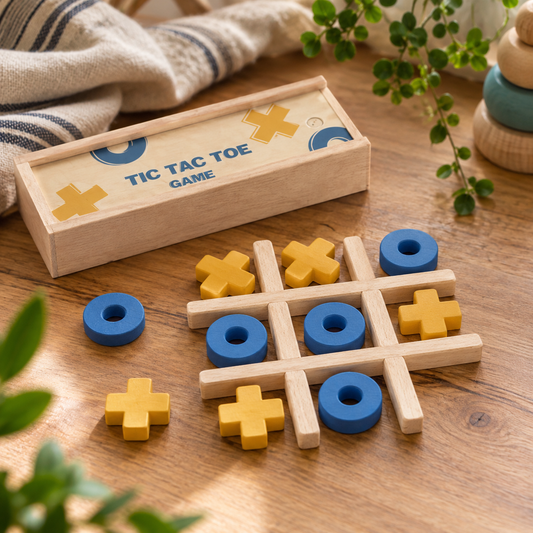 Tic-Tac-Toe i tre – med oppbevaringsboks