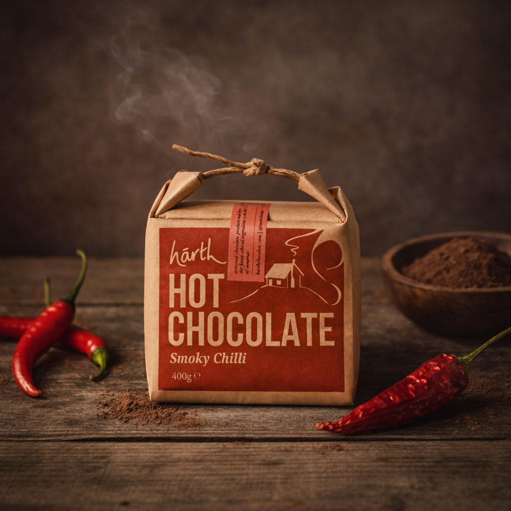 Harth varm choklad med rökt chili