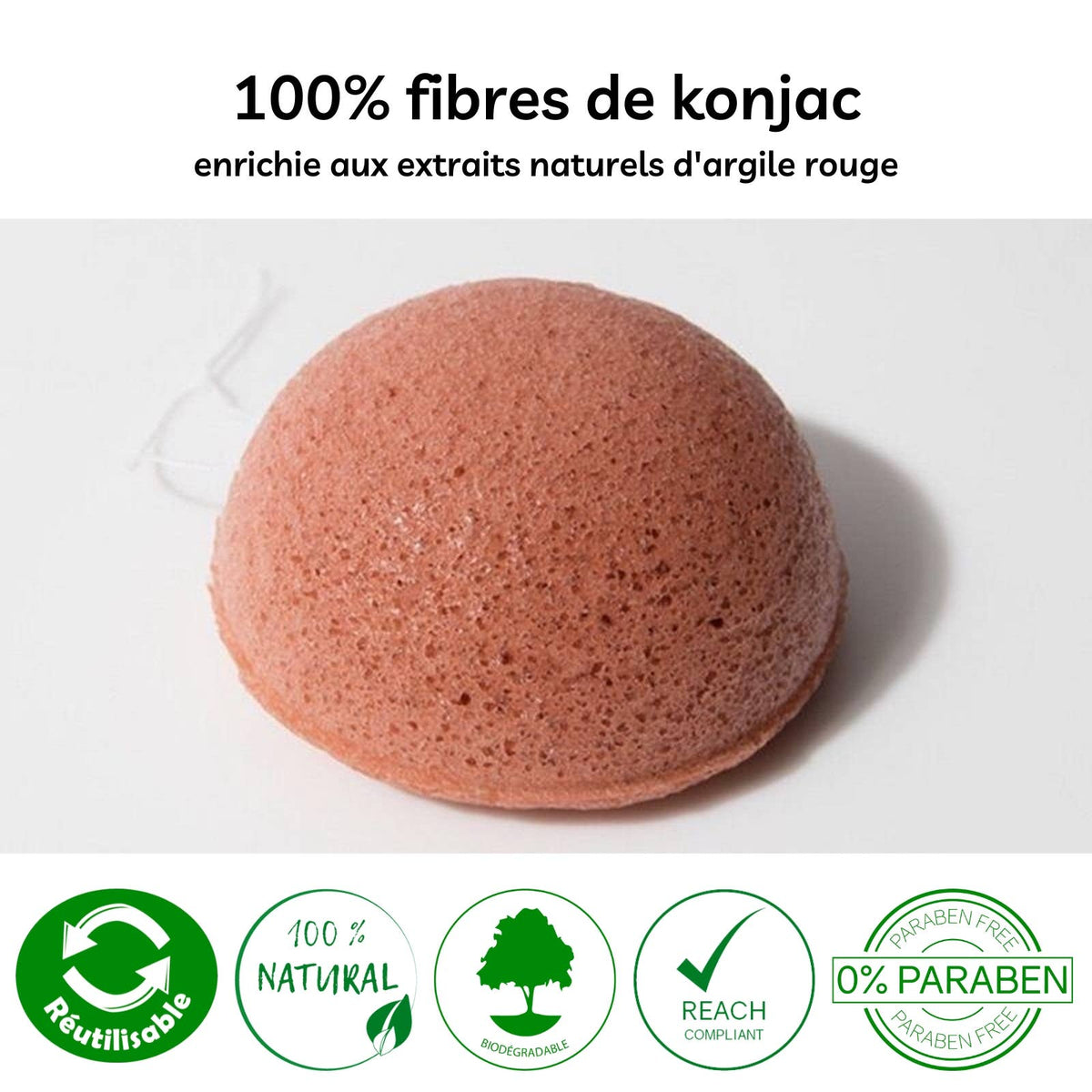 Konjac ansiktssvamp med bambuskull – 100 % naturlig