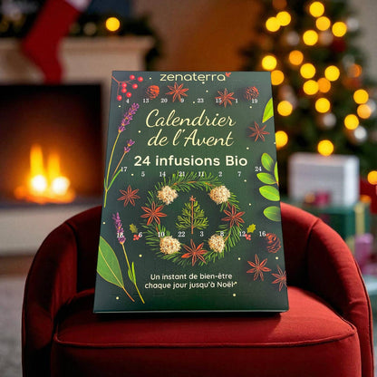FORHÅNDSBESTILLING! Tell ned til jul med en adventskalender fylt med 24 økologiske, naturlige urteteer! 🌿✨