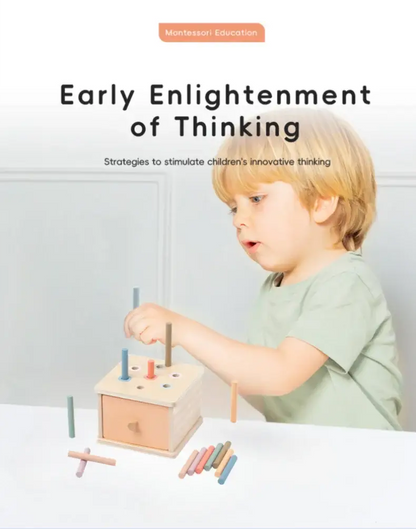 Putteboks med mynter i tre – Montessori