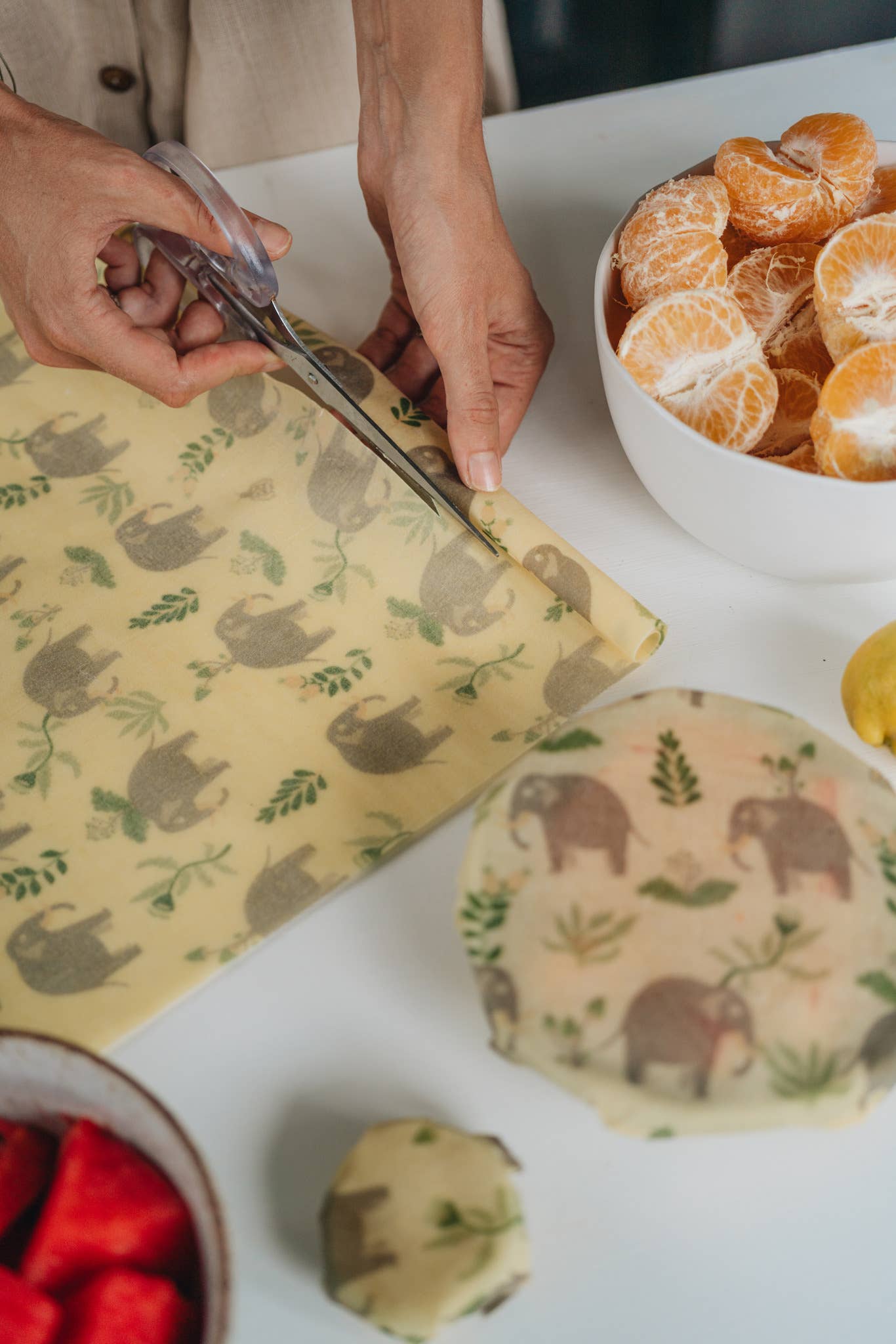 Gjenbrukbar bivoksrull – klipp til ønsket størrelse (33 × 91 cm): Hexagonia