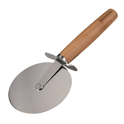 Stort pizzahjul med trehåndtak – 23 cm