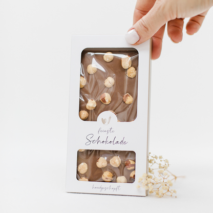 Vegansk sjokolade med ristede hasselnøtter