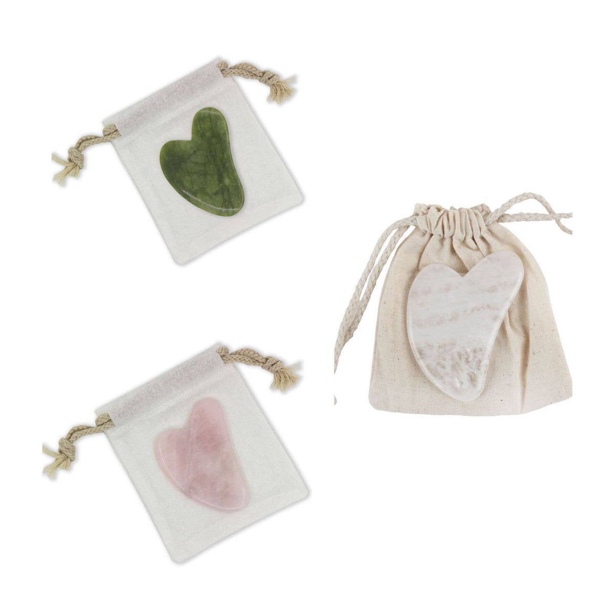 Gua Sha ansiktsmassasje i grønn jade