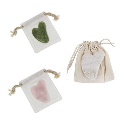 Gua Sha ansiktsmassasje i grønn jade