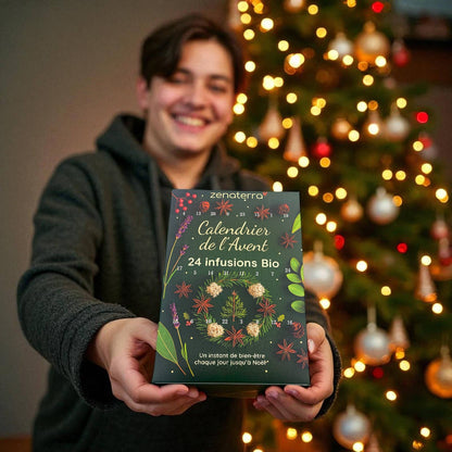 FORHÅNDSBESTILLING! Tell ned til jul med en adventskalender fylt med 24 økologiske, naturlige urteteer! 🌿✨