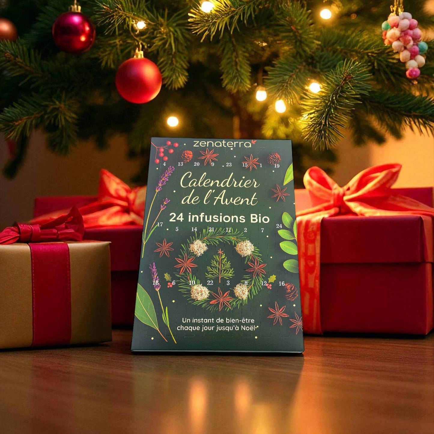 FORHÅNDSBESTILLING! Tell ned til jul med en adventskalender fylt med 24 økologiske, naturlige urteteer! 🌿✨