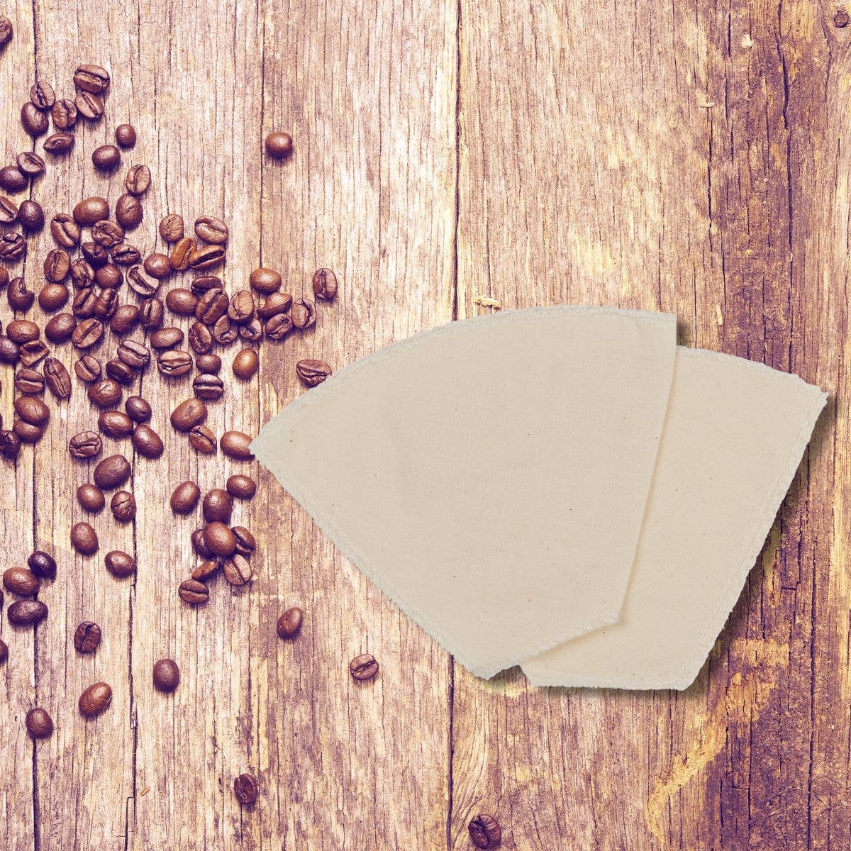 Gjenbrukbare kaffefilter i bomull – 2 stk