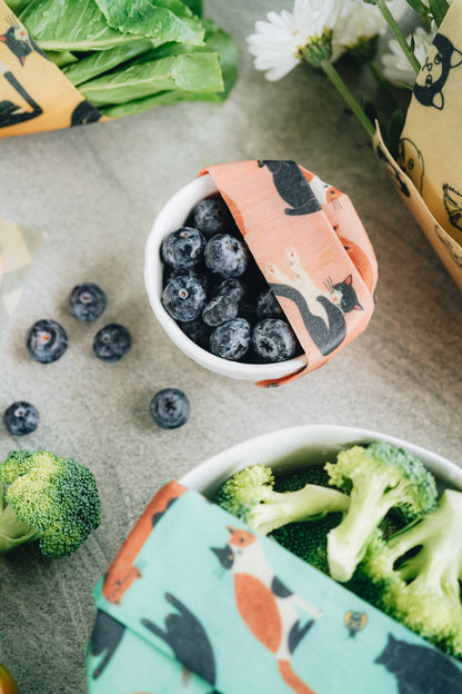 Startsett med bivoks matomslag – Hipster, 3 stk