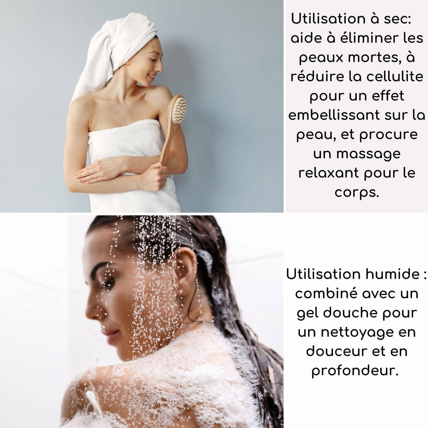 Badborste för kroppen - Dualsens med dubbelsidigt huvud