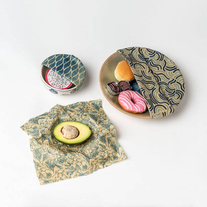 Startsett med bivoks matomslag – Hipster, 3 stk